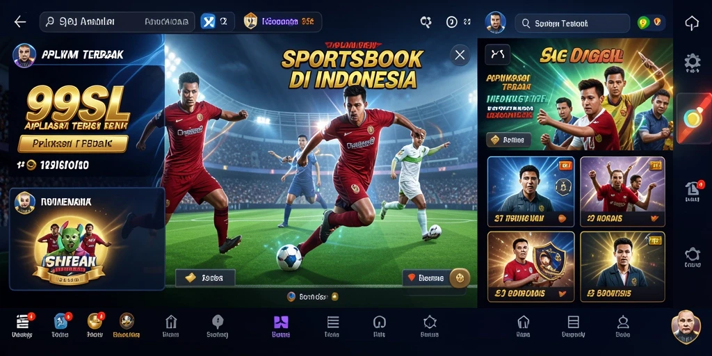Tampilan antarmuka pengguna 99SL selama memasang taruhan olahraga.
