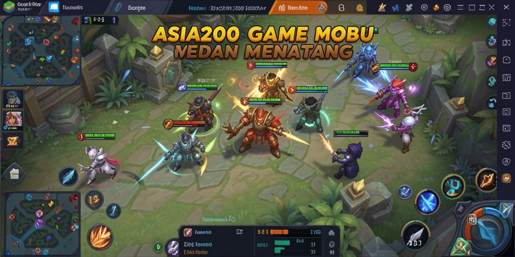 Tampilan gameplay seru dan strategi dalam ASIA200.