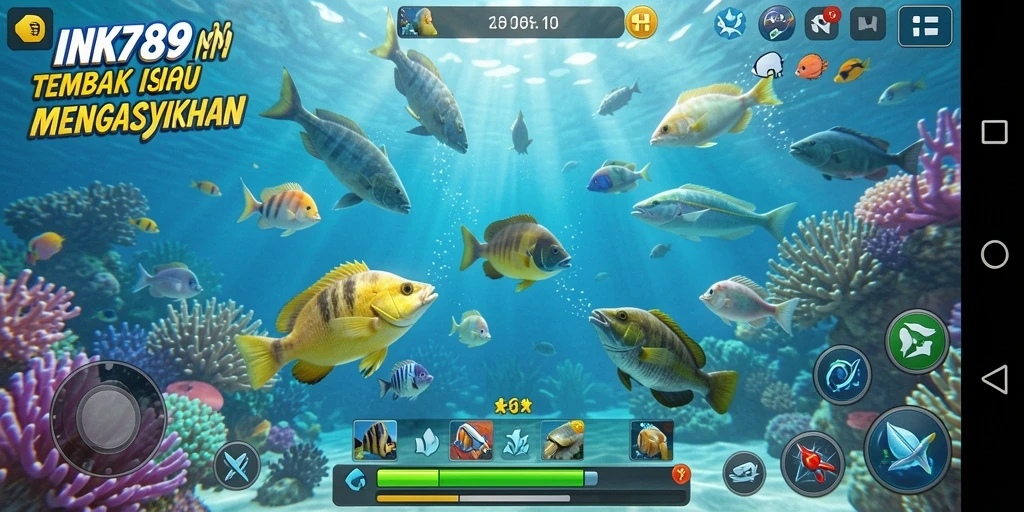 Tampilan gameplay Tembak Ikan yang seru dan menantang.