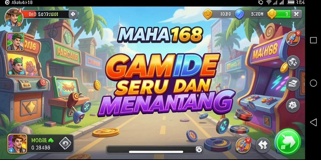 Tampilan gameplay seru dan menantang dari game Arcade MAHA168.