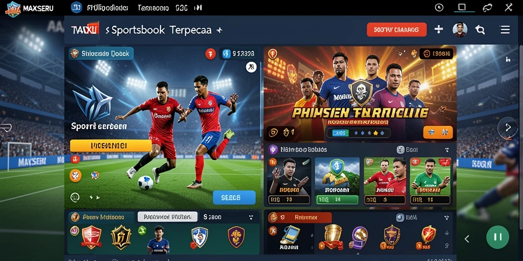 Gambaran gameplay menarik dari aplikasi Sportsbook MAXSERU.