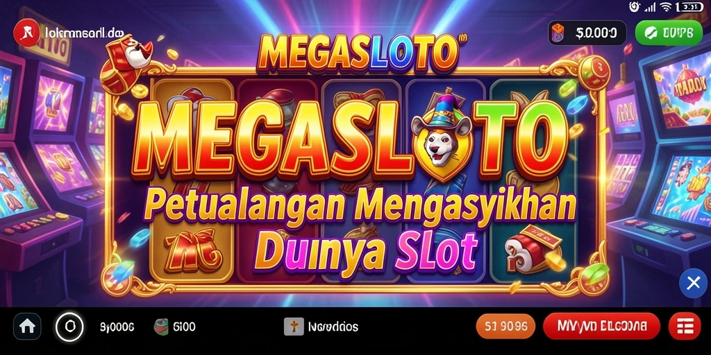 Tampilan gameplay yang menakjubkan dalam MEGASLOTO di dunia petualangan.