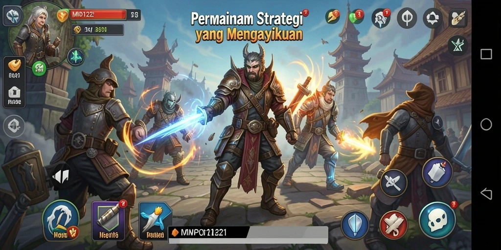 Screenshot utama MPO1221 menampilkan pertempuran strategis yang mendebarkan.