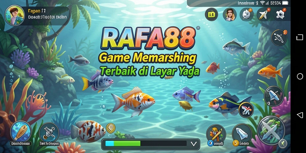 Tampilan permainan RAFA88 dengan aksi memancing yang seru.