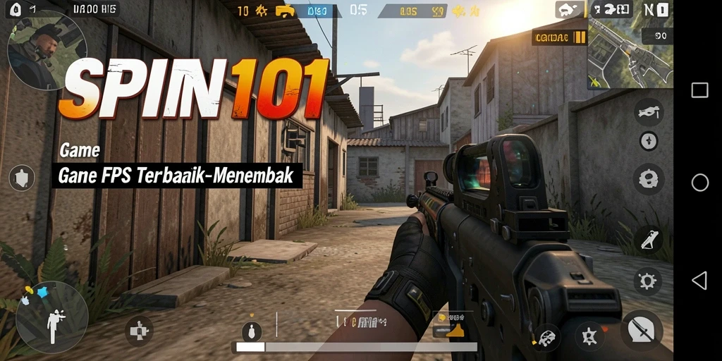Gameplay SPIN101 yang mendebarkan dan penuh aksi dalam pertempuran FPS.