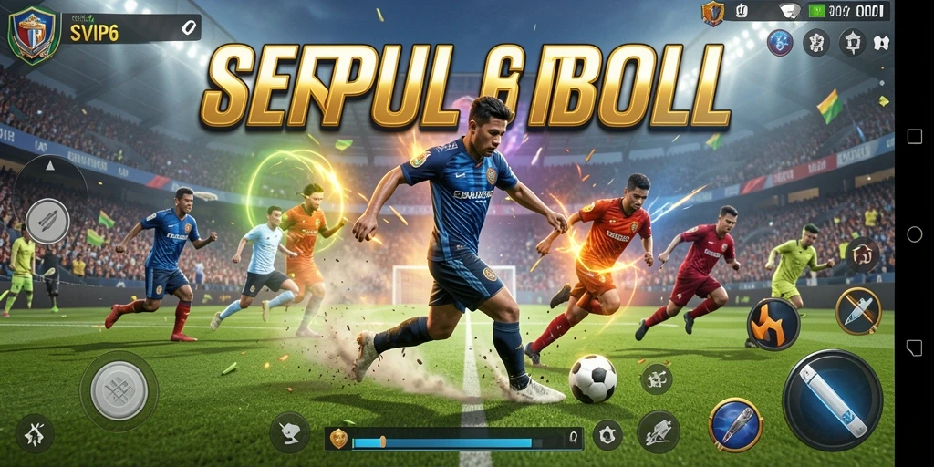 Tampilan gameplay seru dan menarik di SVIP6 dengan aksi sepak bola yang mendebarkan.